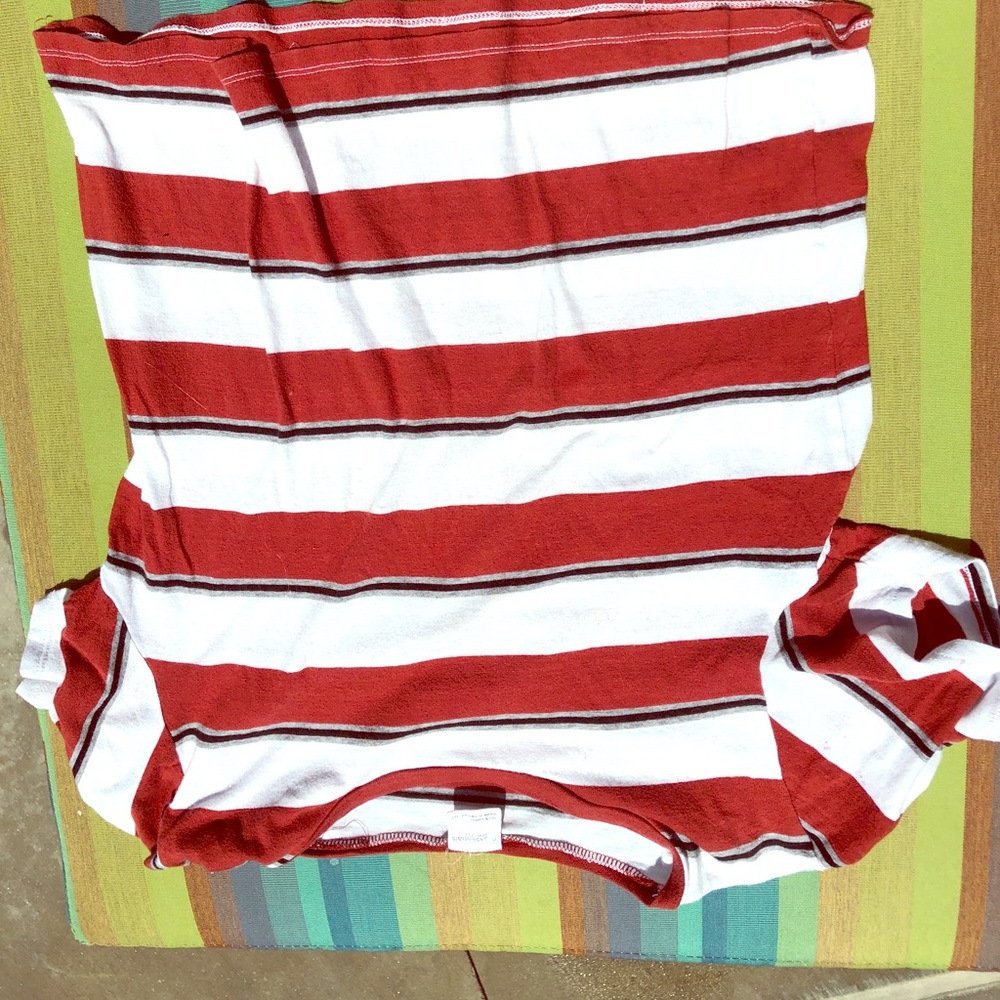 Striped red and white tee shirt!